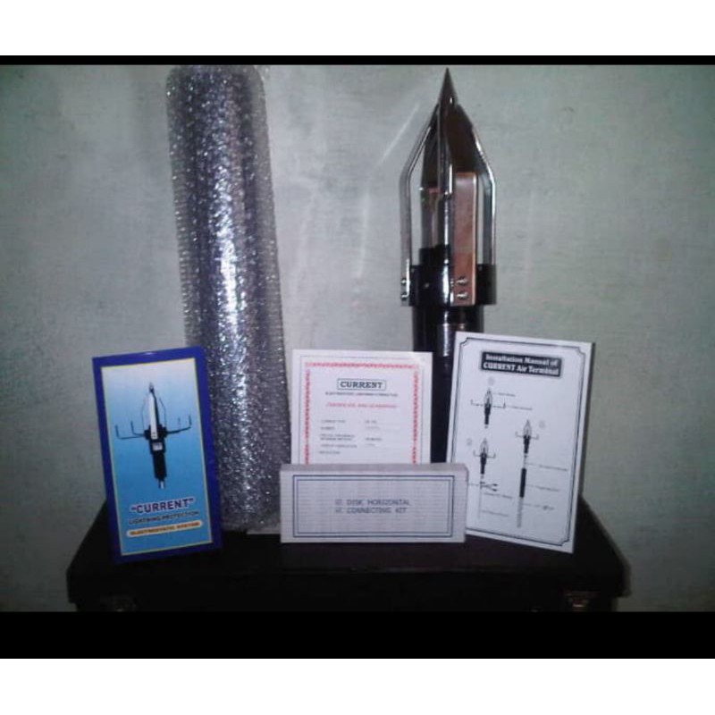 penangkal petir radius current CR120 cr 120 spitzen radius tongkat jarum petir radius 120m 120 meter