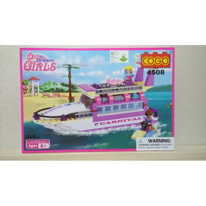 MAINAN ANAK LEGO COGO Brick 4508 - Dream Girls Yacht / Kapal Pesiar