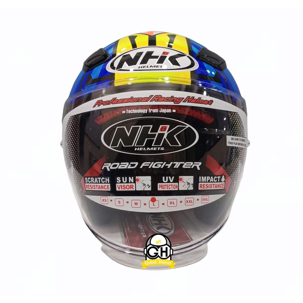 HELM NHK HALF FACE R1 GP EDITION TITO RABAT BLACK GLITERS