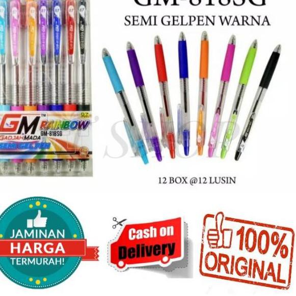 

TERBARU ח PROMO 1 PACK ISI 8 PCS 8 WARNA PEN / BOLPEN / PULPEN / BALLPOINT / PENA GM-818SG C@D4 ..