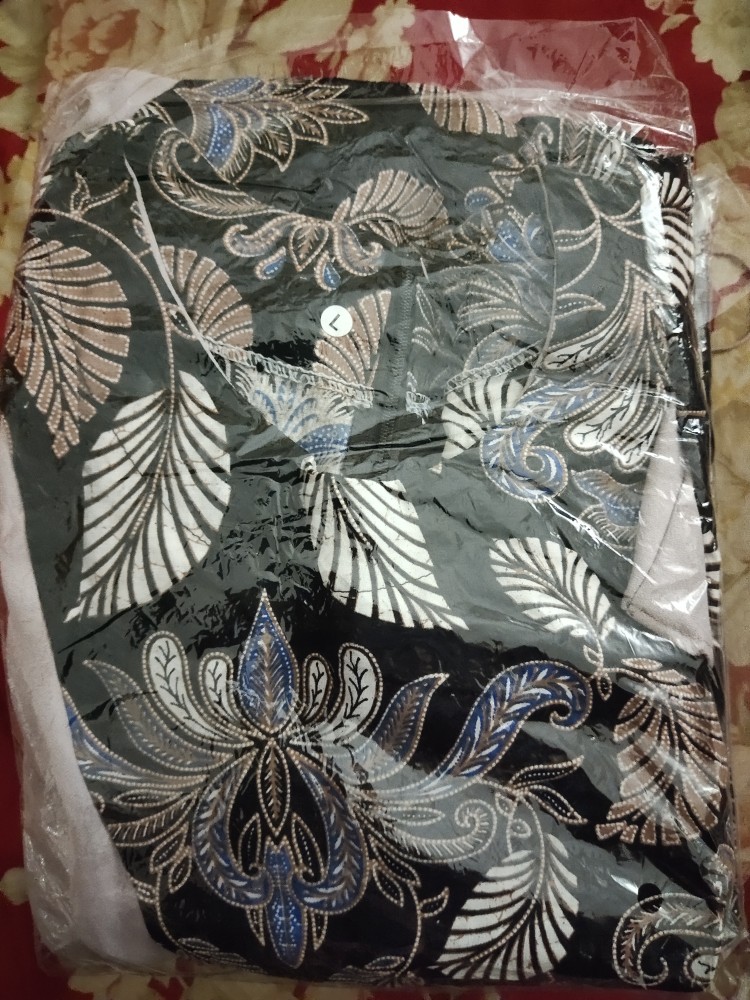 Tey-17 Batik Wanita Asj Sa Hrb026 Kenongo Kemeja Tosca Pendek