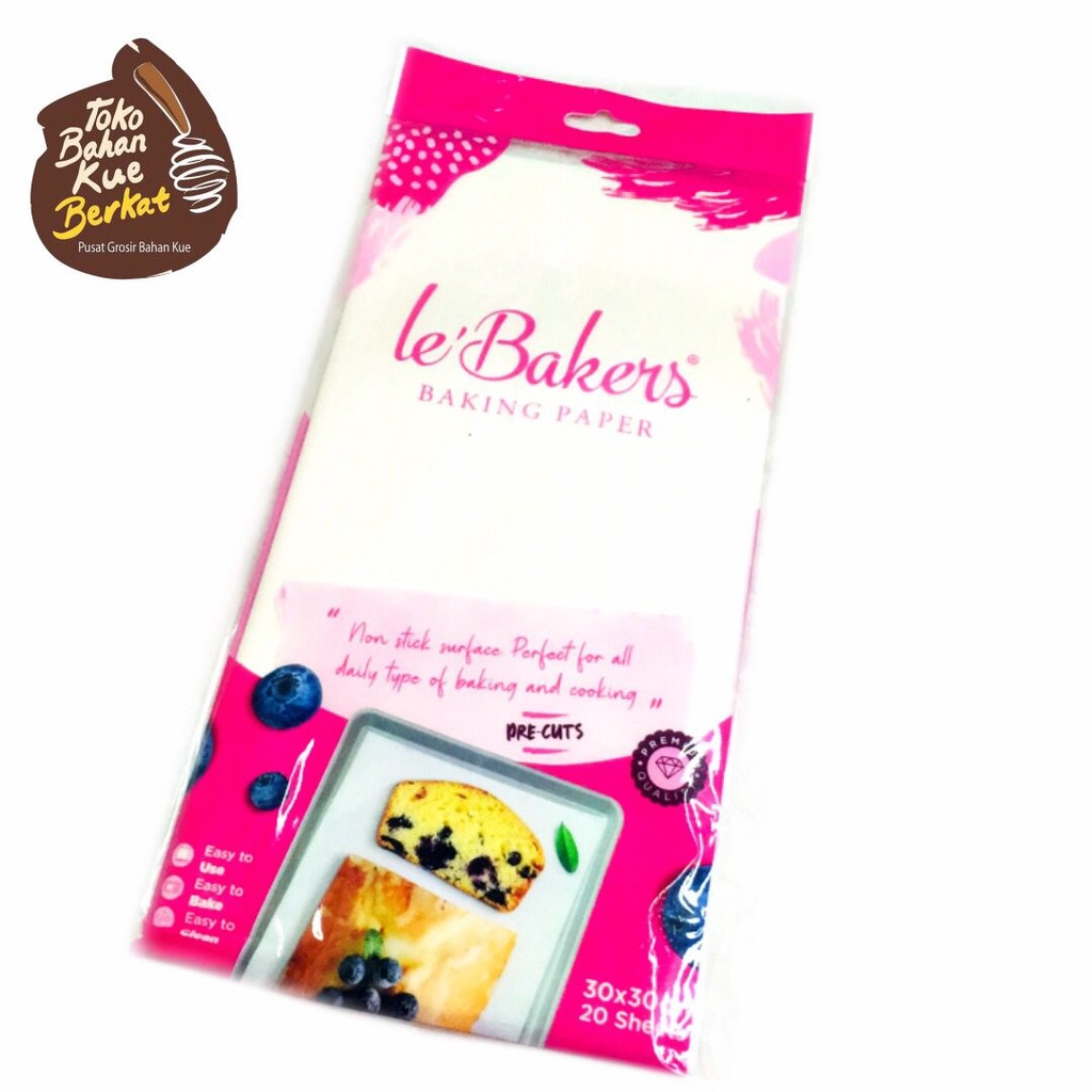 LE BAKERS BAKING PAPER 30 x 30 CM / PARCHMENT KERTAS BAKAR / ROTI