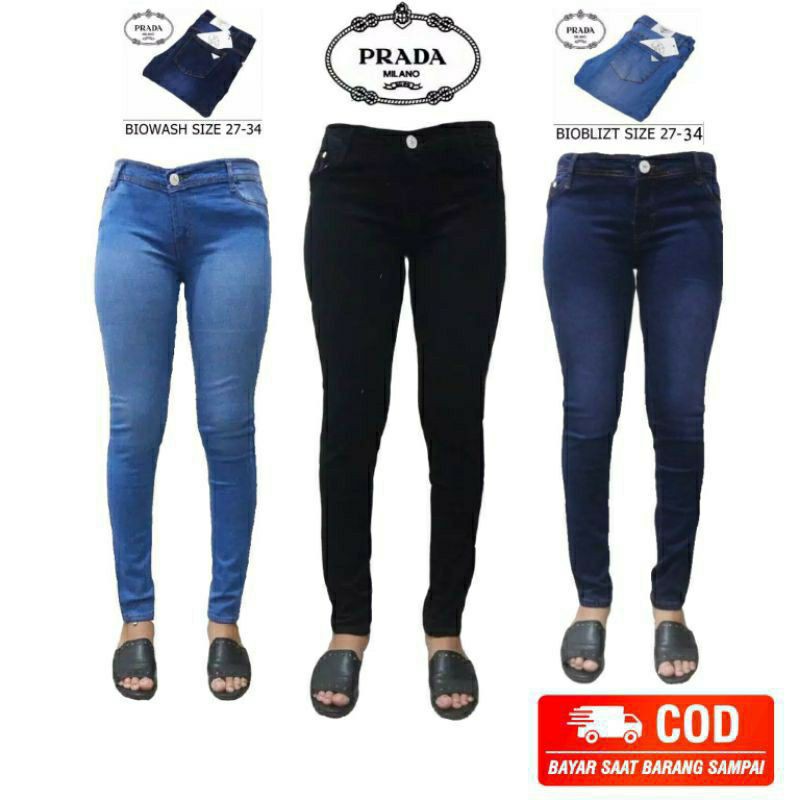 Prada-Jeans prada softjeans skinny Wanita navy 27-34