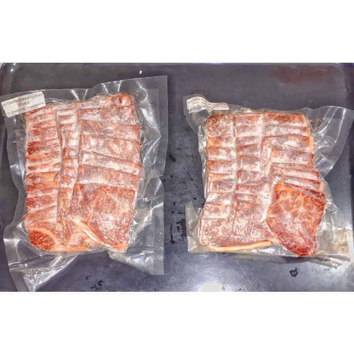 

NATUREFOOD daging slice beef Outside Flap Wagyu mb9