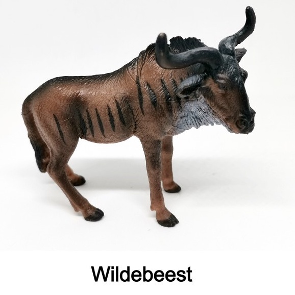 Wildebeest Animal Figure/ Miniatur Mainan Binatang Wildebeest