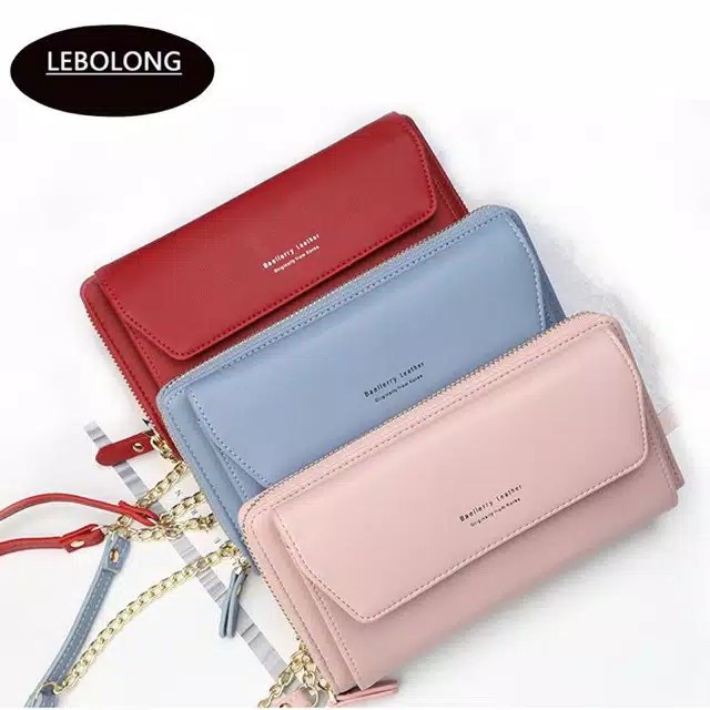 Dompet Lipat Wanita LUCINTA Kulit Sintetis Elegan Import