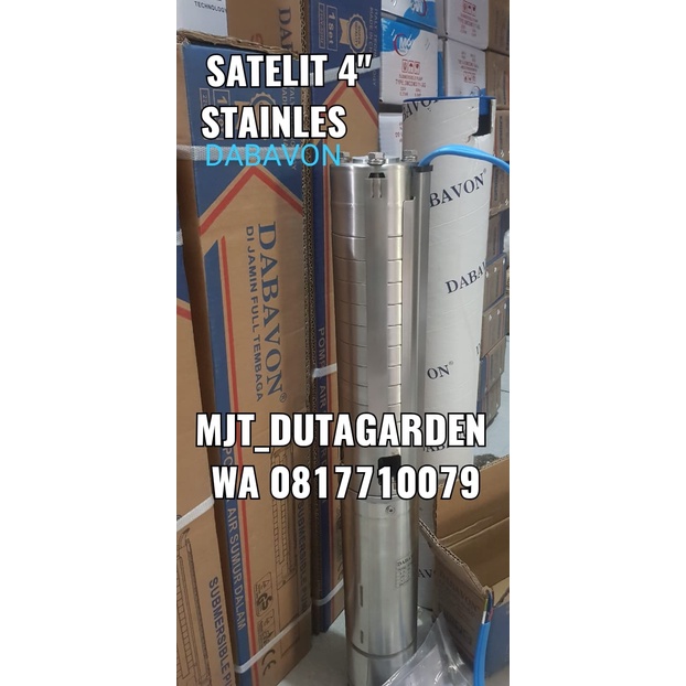MESIN POMPA AIR SATELIT/SUBMERSIBLE 4DABAVON 1/2 HP STENLIS