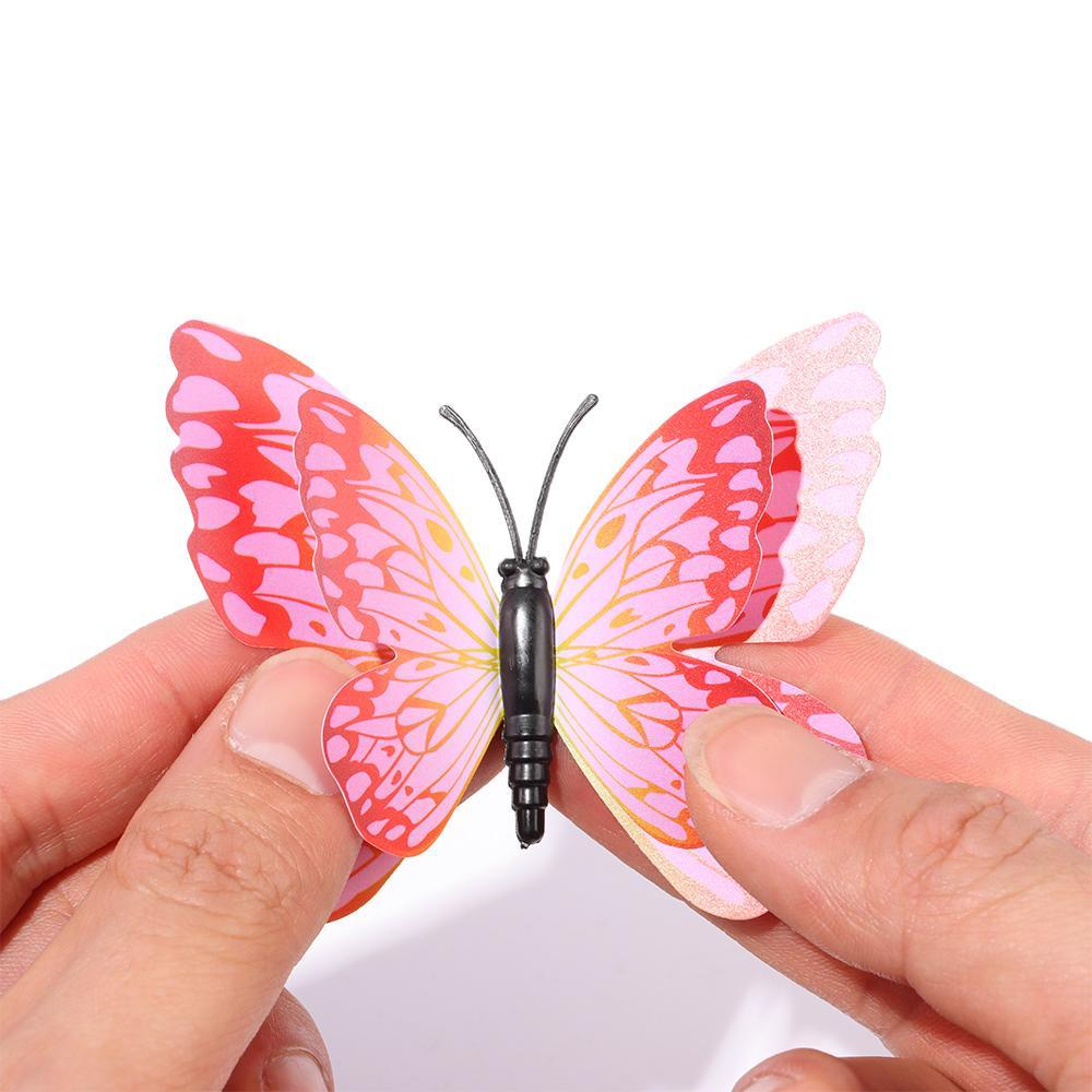 R-flower Butterfly Stiker Dinding Dekorasi Rumah 3D Removable DIY Butterflies