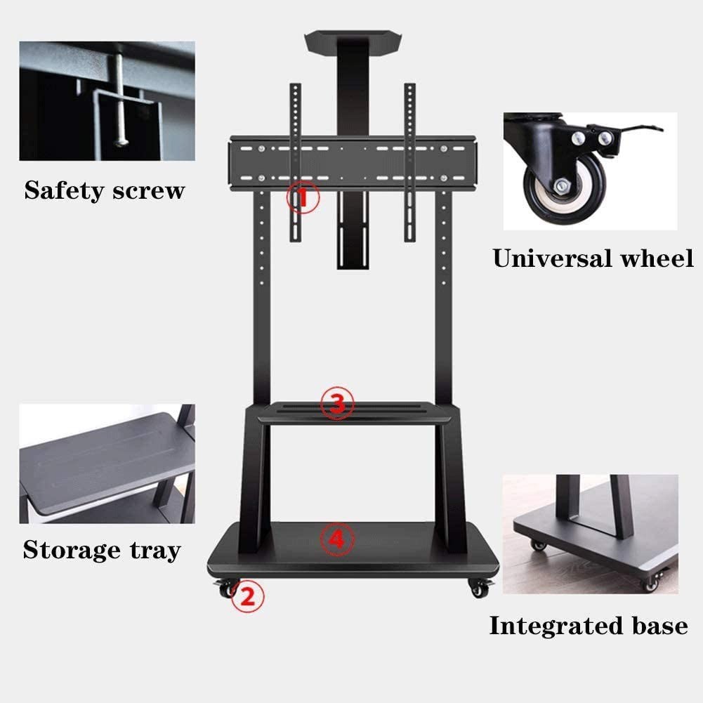 BRACKET TV STANDING BERDIRI RODA PORTABLE RACK TC1700 FLAT TV 32-70 IN