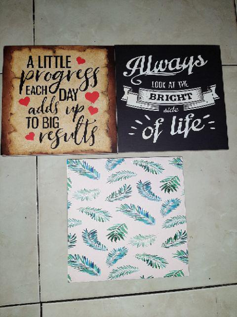 Walldecor Home Family Quotes Kata Motivasi 20x20cm Pajangan Hiasan Dinding Shabby Chic