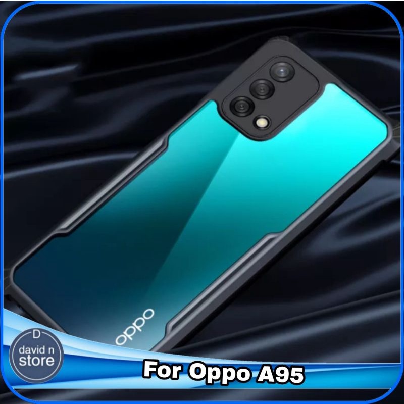 Casing Oppo A95 A 95 Hard Soft Case Anti Krack Clear Slim Back Cover