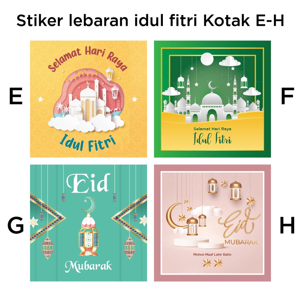 

Stiker Lebaran Kotak / Stiker Segel Kardus Lebaran E-H
