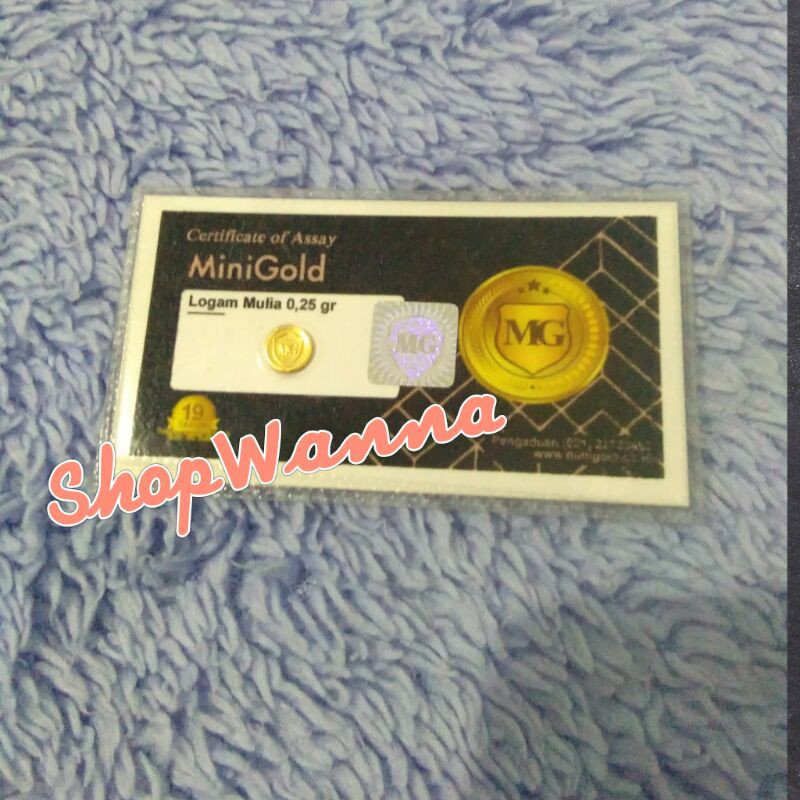 

Minigold 0,25gr =>gratis Dompet Random Pembelian 2 keping bebas ukuran, Kuitansi reseller resmi