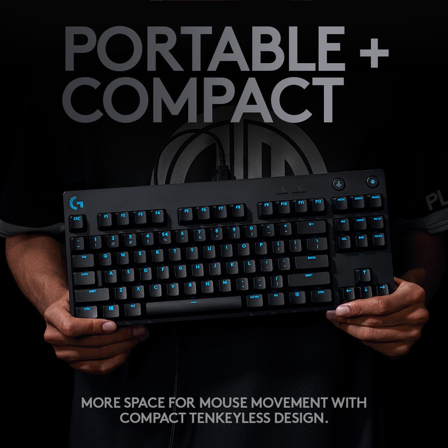 Logitech G Pro Clicky Keyboard Gaming Mechanical TKL RGB for eSports