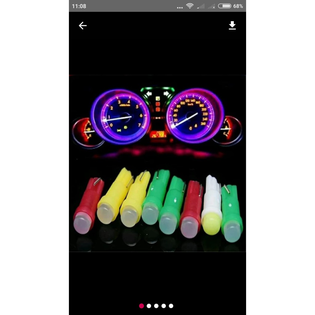 LAMPU LED T5 SPIDOMETER PANEL AC MOBIL