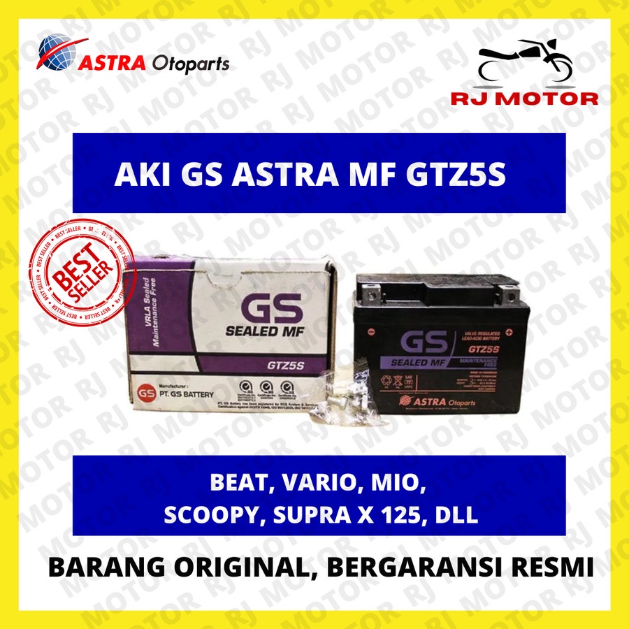 AKI GTZ5S GS BEAT VARIO MIO SCOOPY SUPRA GARANSI RESMI ASLI ASTRA