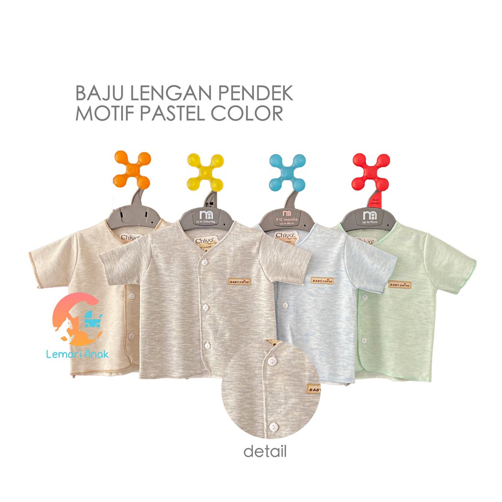  CHIYO  Baju  Bayi  Lengan Pendek Newborn COLOR SERIES 