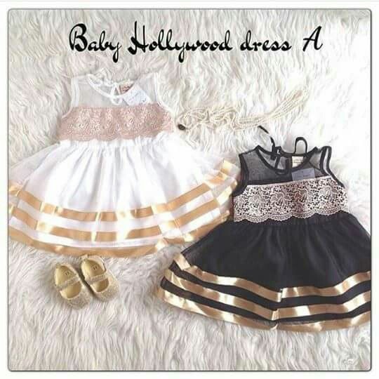 baju dress gaun pesta kondangan gold fashion renda anak bayi perempuan