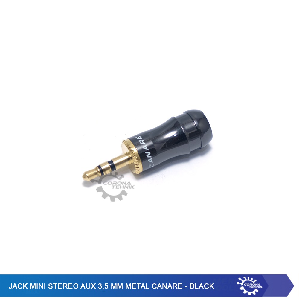 Stereo AUX 3,5 mm  - Jack Mini Metal Canare - Black
