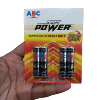 Baterai ABC Super Power AAA 1.5 V ISI 4