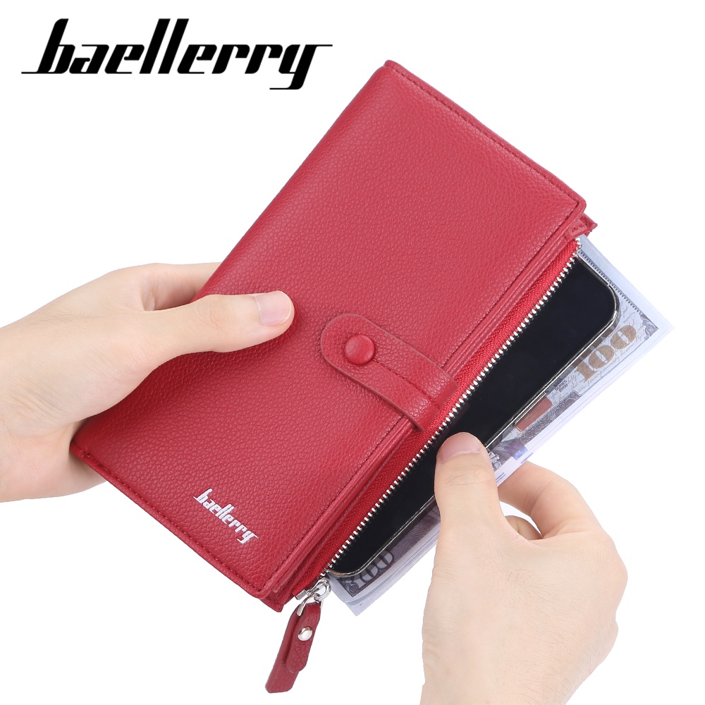 BAELLERRY N3235 Dompet Wanita Panjang Bahan Kulit PU Leather Premium WATCHKITE WKOS