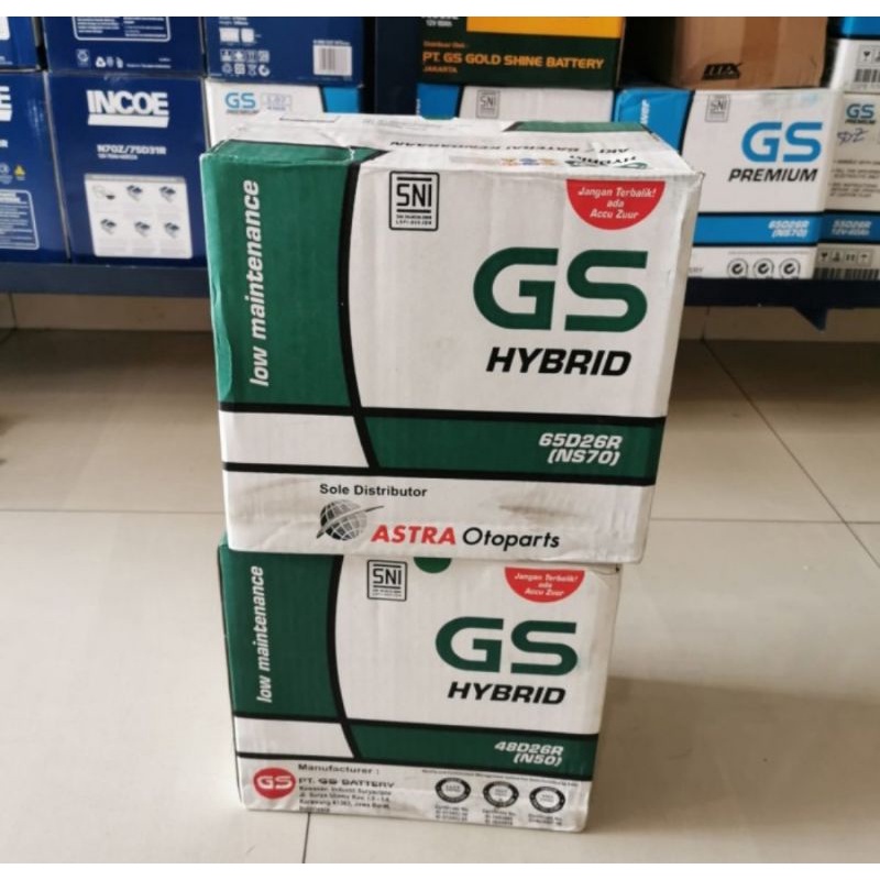 aki batere mobil kijang panther GS Astra Hybrid NS70 GS Astra NS 70