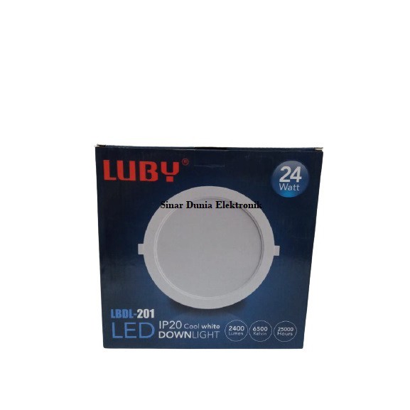 LUBY LED DOWNLIGHT 24WATT 24W LBDL-201 PUTIH