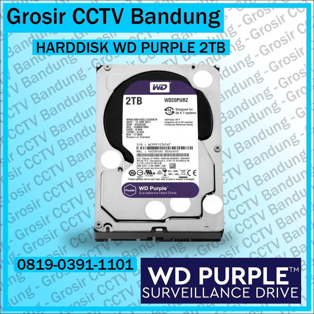 HARDDISK WD PURPLE 2TB