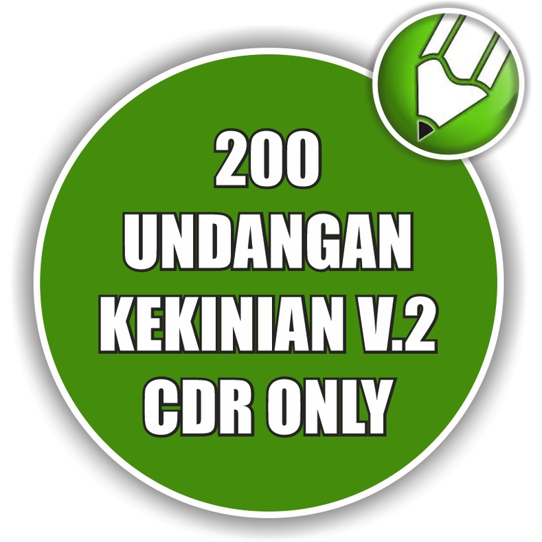 200 Undangan Kekinian V.2  Cdr Only - Coreldraw Template