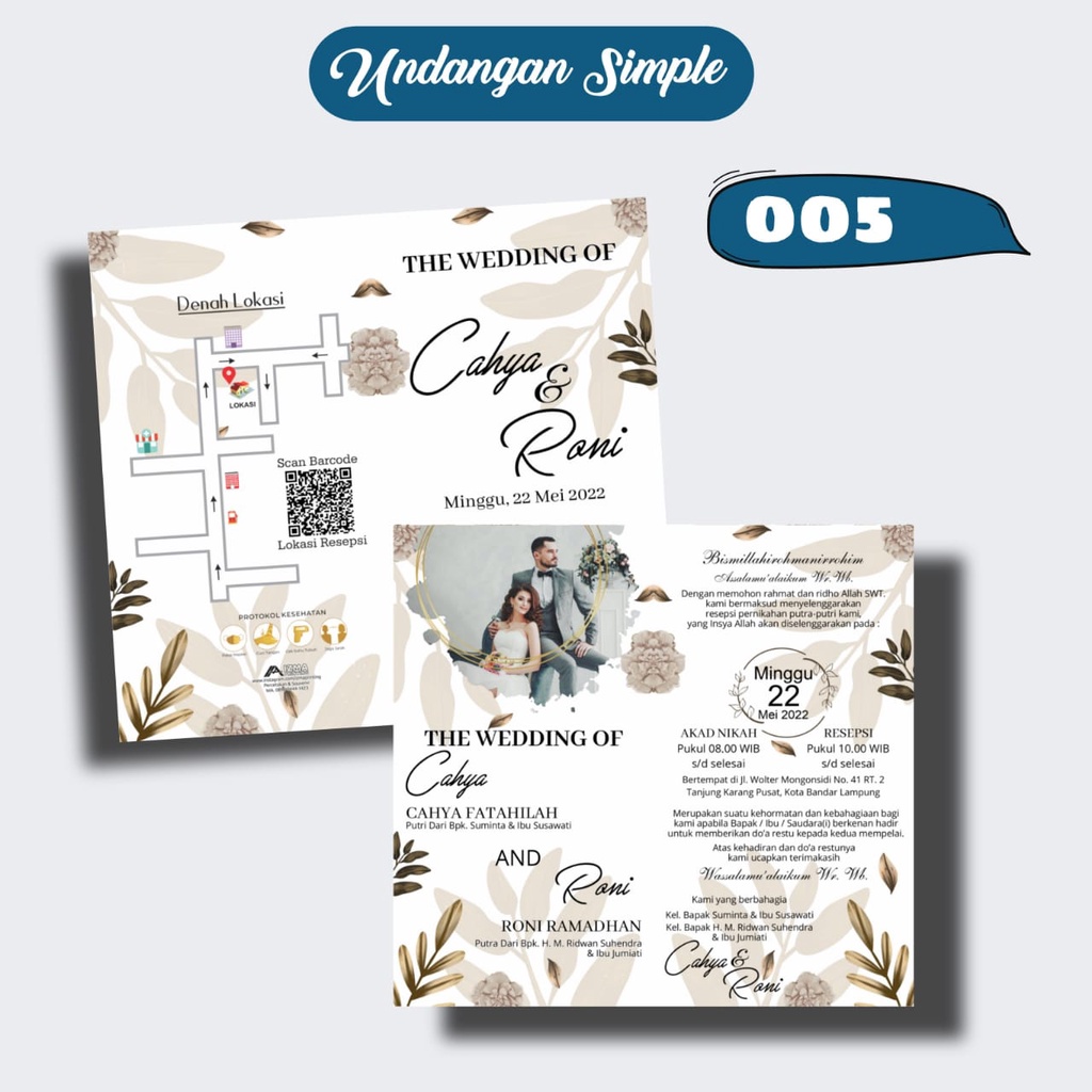 

UNDANGAN ELEGAN AESTHETIC KEKINIAN SERIES 005