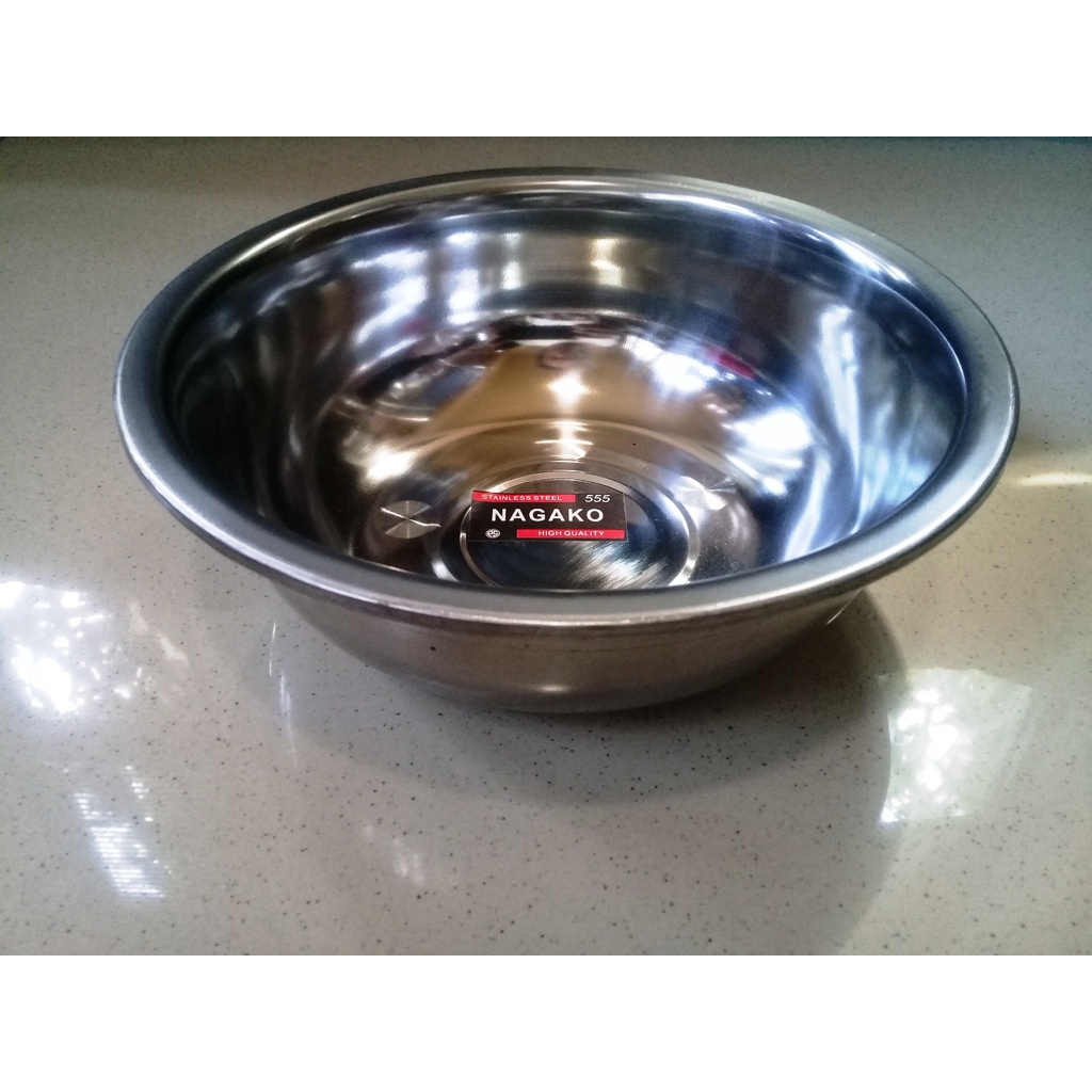 Mangkok Dalam 18 cm Baskom Stainless Steel 555 - Nagako