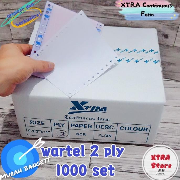 

Kertas WARTEL 2ply Continuous Form 1/4 letter