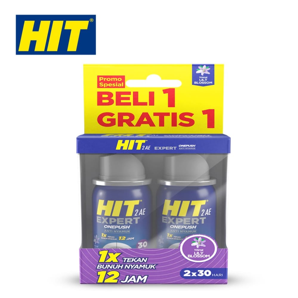 hit semprot nyamuk Hit One Push Expert Lily Blossom 10 ml Buy 1 Get 1  pembasmi nyamuk obat nyamuk s