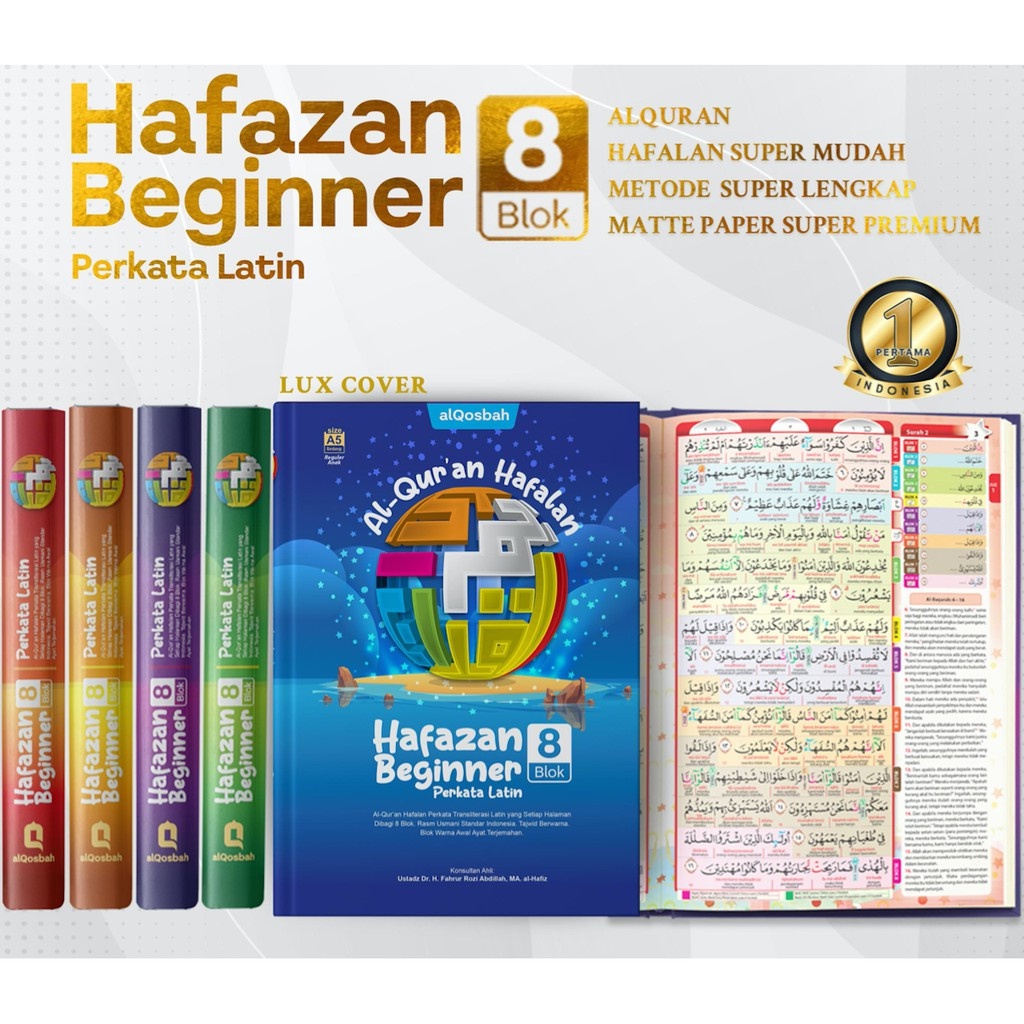 Al-Quran Hafazan Beginner Perkata Latin 8 Blok , Al Quran Hafalan Anak