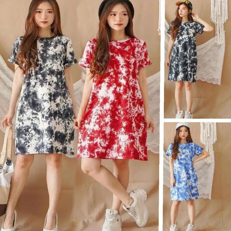 egafashion - CIRIA DRESS TIE DYE / DRESS WANITA TIE DYE / MINI DRESS WANITA / DRESS CASUAL