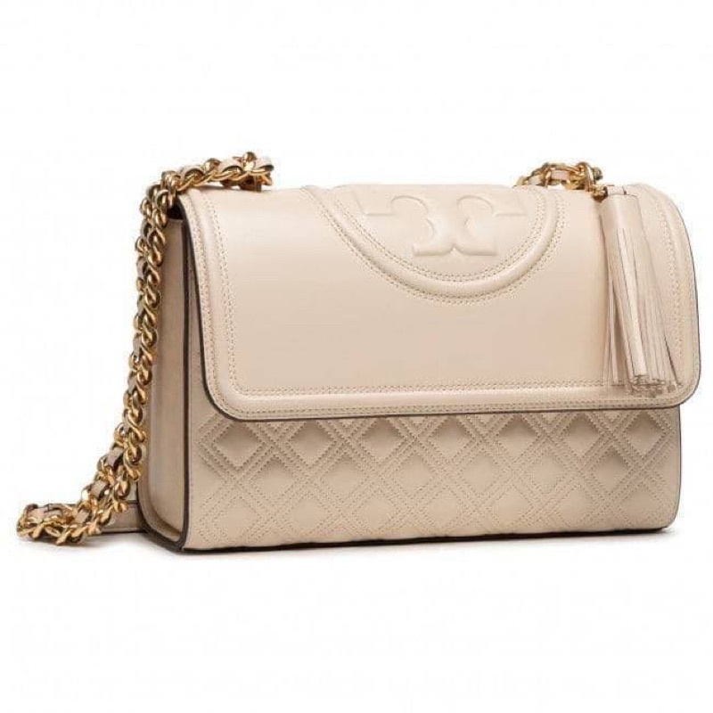 tory burch tb fleming medium new cream