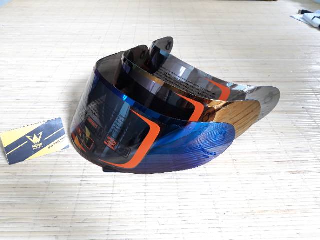Flat Visor KYT R10 RC7 K2R Iridium Handarb / Flat Visor Handarb