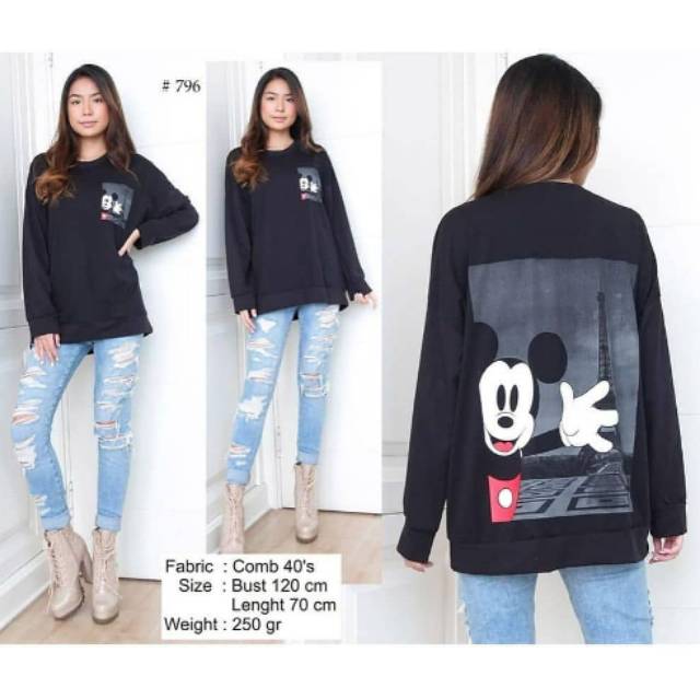 Sweater Mickey, sweater jaman now, mickey mouse, sweater karakter