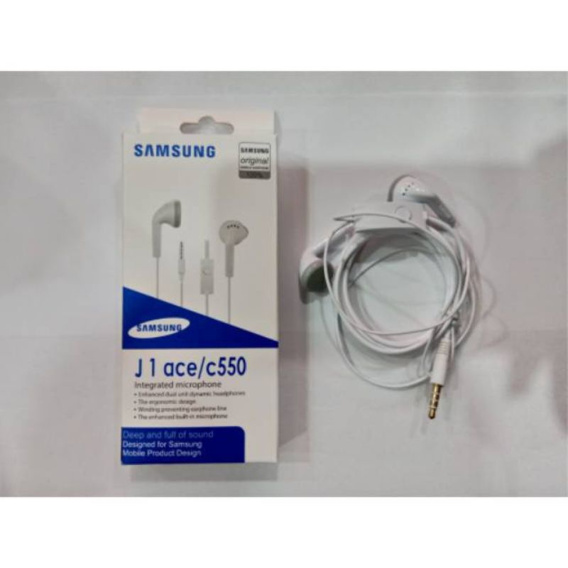 Earphone Samsung J1 Ace Stereo -  Handsfree Hf Samsung J1Ace C550 Stereo