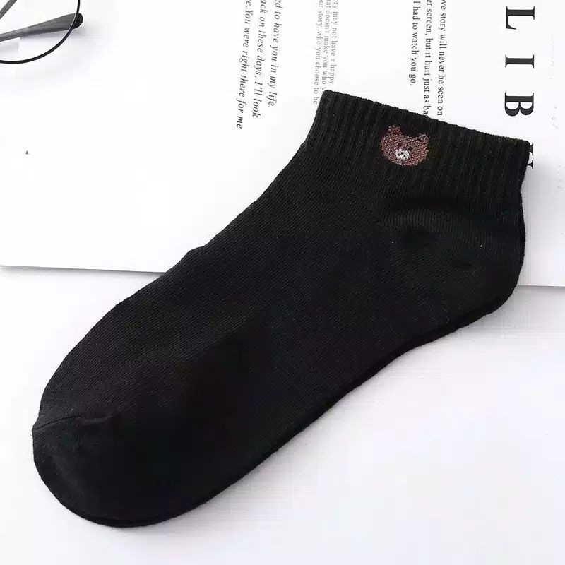 KAOS KAKI ANKLE POLOS SEMATA KAKI ANEKA WARNA MOTIF BERUANG BEAR