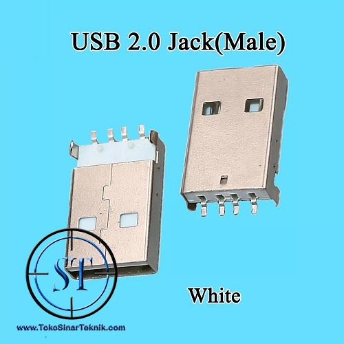 BA-155F Konektor Soket USB type A 4 pin 4P Male Socket Connector Jantan PCB