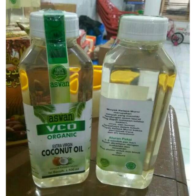 

VCO Organic 500ml..kwalitas terbaik. Minyak kelapa asli extra virgin