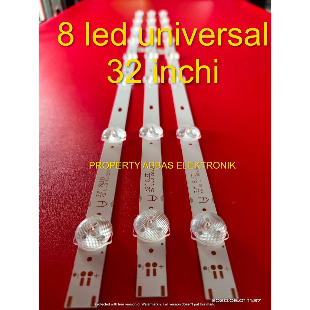 led backlight multi universal 32 inchi  8 kancing 8 led 3v universal multi