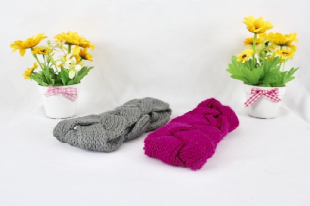 Bandana Rajut Wool Headband Winter Twist