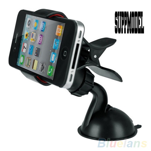 Bracket Stand Holder Handphone / GPS Universal Rotasi 360 Derajat Untuk Kaca Depan Mobil