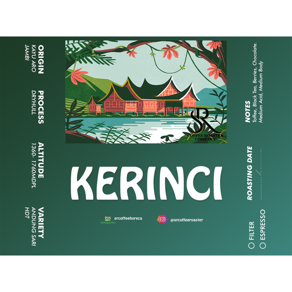 

Kopi Arabika Kerinci Dryhull 200 gr - Arabica Roasted Beans