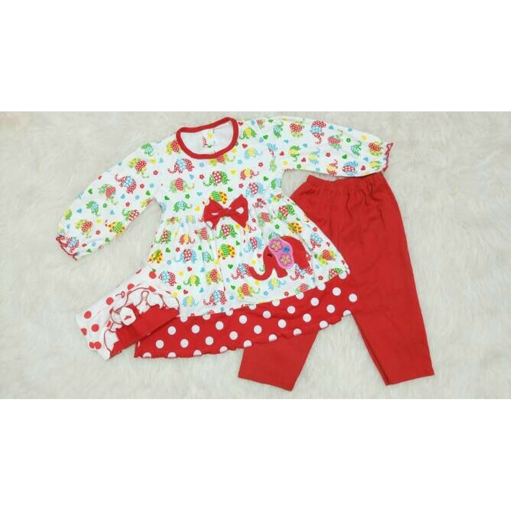 Grosir baju muslim anak set gamis  gamis elephant