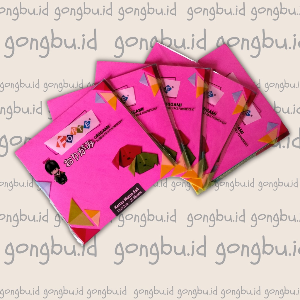 

ORIGAMI 12x12 FORTE / KERTAS LIPAT BOLAK-BALIK DUA SISI / DOUBLE SIDE 1 PACK (25 LEMBAR)