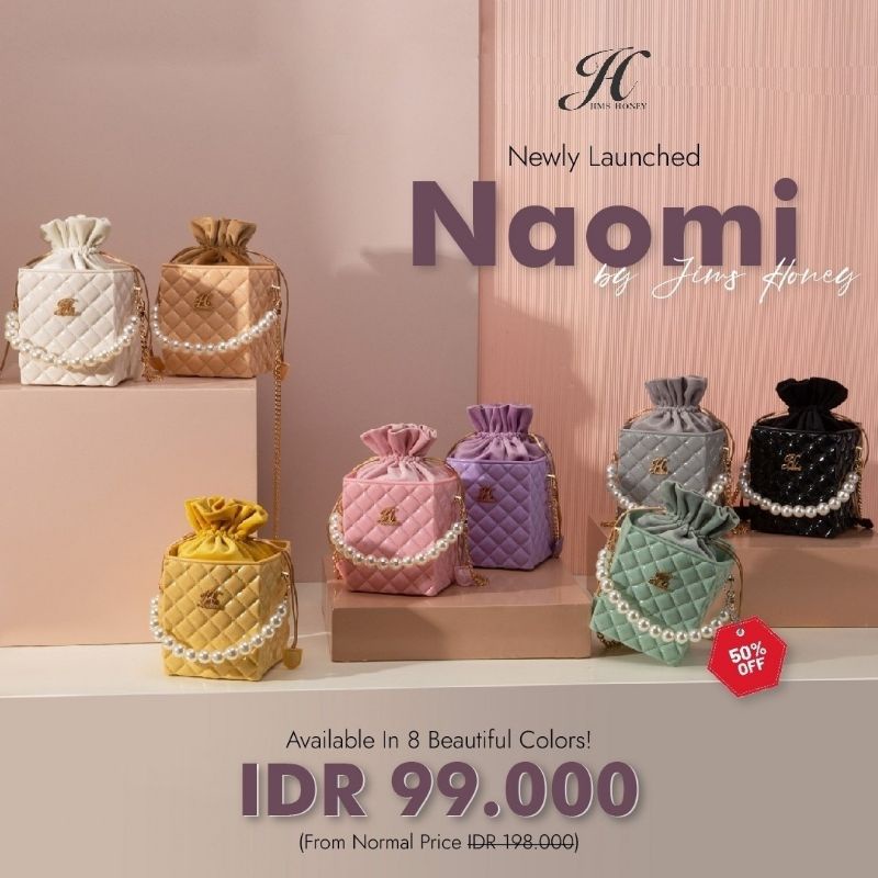 TAS WANITA UNIK LUCU BUCKET BAG JIMS HONEY JH NAOMI BAG TAS CLUTCH PESTA WANITA UNIK KADO PACAR CEWEK ISTRI SESERAHAN UNIK BAGUS CANTIK LUCU MURAH DISKON PROMO