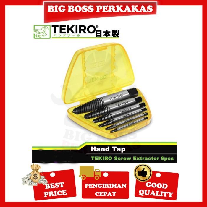 TAP BALIK TEKIRO SET / TAP BAUT PATAH SCREW EXTRACTOR TEKIRO 6 Pcs